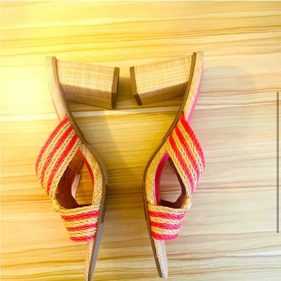 ✅🆕Doca Vita Haddy style 3" high heel
raffia sandal in pink /tan SANDAL - Picture 3 of 8
